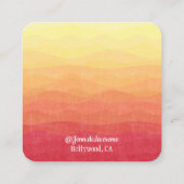 White Print Desert Sky Jewelry Display Contactkaartje (Achterkant)