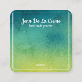 White Print Jewel Tone Jewelry Display Contactkaartje