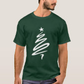 White Print Kerstmis Squiggle T-shirt (Voorkant)