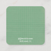 White Print Mint Green Jewels Display Contactkaartje (Achterkant)