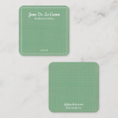 White Print Mint Green Jewels Display Contactkaartje (Voorkant / Achterkant)