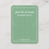 White Print Mint Green Jewels Display Contactkaartje (Voorkant)