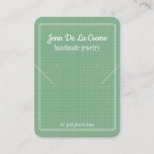 White Print Mint Green Jewels Display