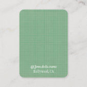 White Print Mint Green Jewels Display Contactkaartje (Achterkant)