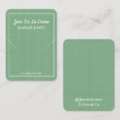 White Print Mint Green Jewels Display Contactkaartje (Voorkant / Achterkant)