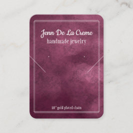 White Print Paarse juwelenstones Jewelier Display Contactkaartje