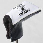 WHITE PRIVILEGE TEARS GOLF PUTTER HOESJE GOLFHEADCOVER (3/4 voorkant)