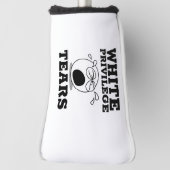 WHITE PRIVILEGE TEARS GOLF PUTTER HOESJE GOLFHEADCOVER (Draai 90)