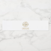 White Professional Branded Bedrijf Zakelijke Logo Waterfles Etiket (Enkel label)