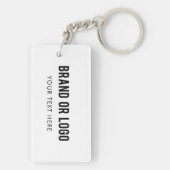 White Professional Business Company Logo White Sleutelhanger (achterkant)