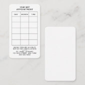 White Professional Business Reminder Modern Afsprakenkaartje (Voorkant / Achterkant)