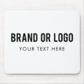 White Professional Company Business Logo en tekst Muismat (Voorkant)