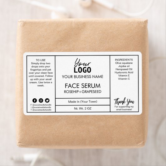 White Professional Face Serum Labels (Insitu)