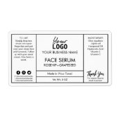 White Professional Face Serum Labels (Voorkant)