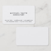 White Professional-platte, elegante, eenvoudige mo Visitekaartje (Voorkant / Achterkant)
