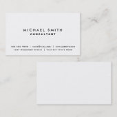 White Professional-platte, elegante, eenvoudige vo Visitekaartje (Voorkant / Achterkant)