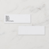 White Profile Card Mini Visitekaartje (Voorkant / Achterkant)