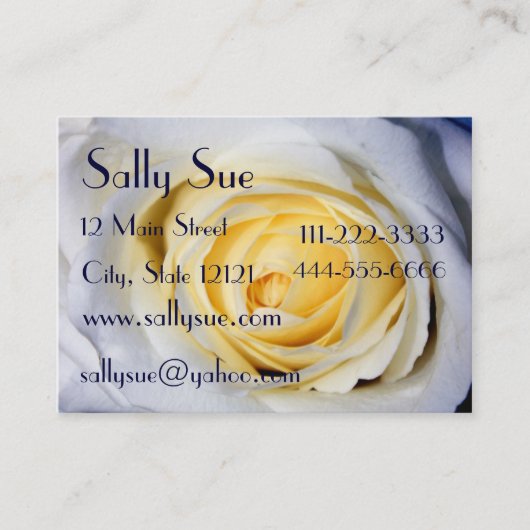 White Profile Card Visitekaartje (Voorkant)