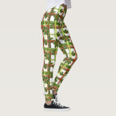 White Pset Holly Berries kerst Leggings (Rechts)