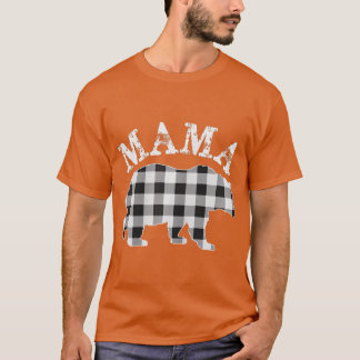White Pset Mama Buffalo Matching Family Paja T-shirt