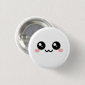 White Puff Face Button 2 (Voorkant /achterkant)