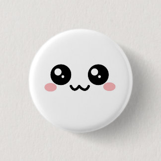 White Puff Face Button 2