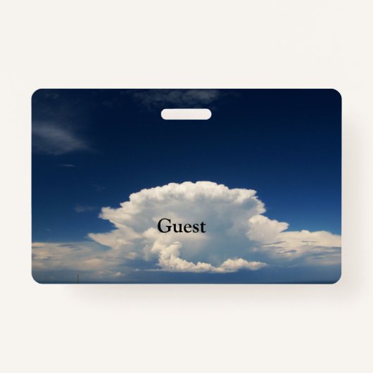 White Puffy Cloud Badge (Voorkant)