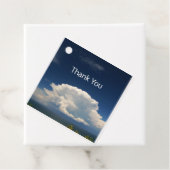 White Puffy Cloud Bedankjes Labels (In situ)