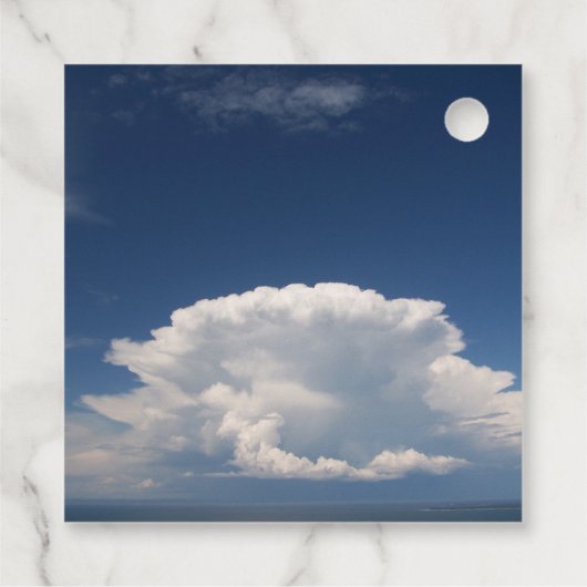 White Puffy Cloud Bedankjes Labels (Achterkant)