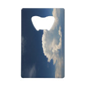 White Puffy Cloud Creditkaart Flessenopener (Voorkant)