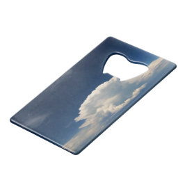 White Puffy Cloud Creditkaart Flessenopener