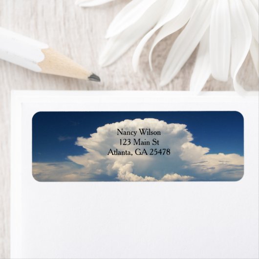 White Puffy Cloud Etiket (Insitu)