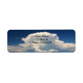 White Puffy Cloud Etiket (Voorkant)