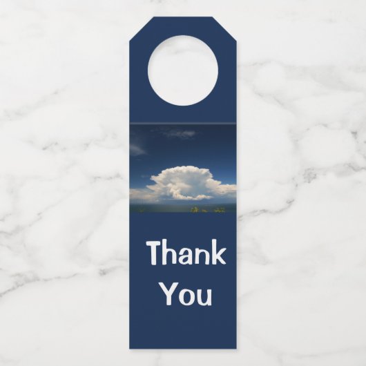 White Puffy Cloud Flessenhanger (Voorkant)