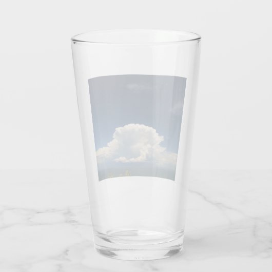 White Puffy Cloud Glas (Achterkant)