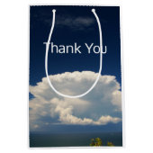 White Puffy Cloud Medium Cadeauzakje (Voorkant)