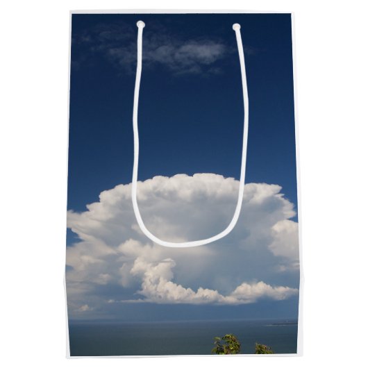 White Puffy Cloud Medium Cadeauzakje (Achterkant)