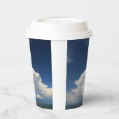 White Puffy Cloud Papieren Bekers (Links)