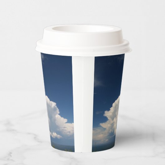White Puffy Cloud Papieren Bekers (Rechts)