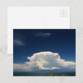 White Puffy Cloud Photo Briefkaart (Voorkant / Achterkant)