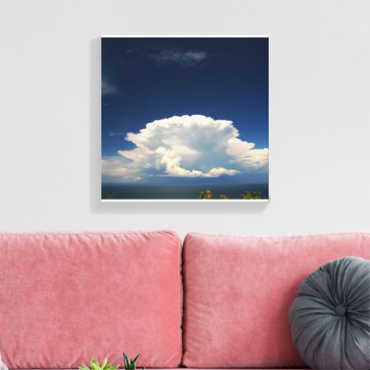 White Puffy Cloud Photo Canvas Afdruk (Insitu (Woonkamer))