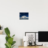White Puffy Cloud Photo Poster (Thuiskantoor)