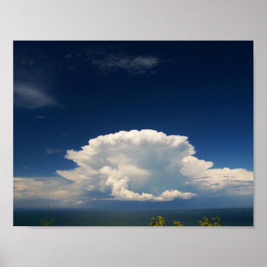 White Puffy Cloud Photo Poster (Voorkant)