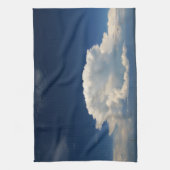 White Puffy Cloud Theedoek (Verticaal)