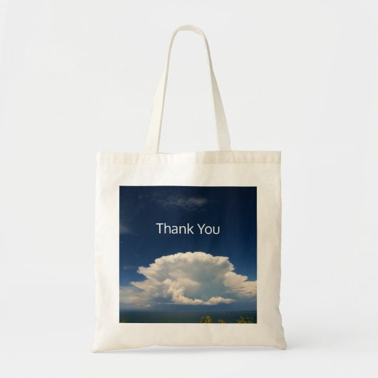 White Puffy Cloud Tote Bag (Voorkant)