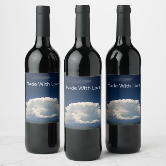 White Puffy Cloud Wijn Etiket (Flessen)
