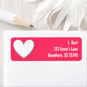 White Puffy Heart Etiket (Insitu)