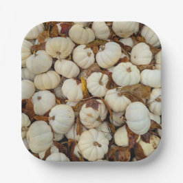 White Pumkin Paper Plate Papieren Bordje