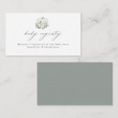 White Pumpkin and Flowers Baby Registry Informatiekaartje (Voorkant / Achterkant)