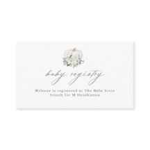 White Pumpkin and Flowers Baby Registry
